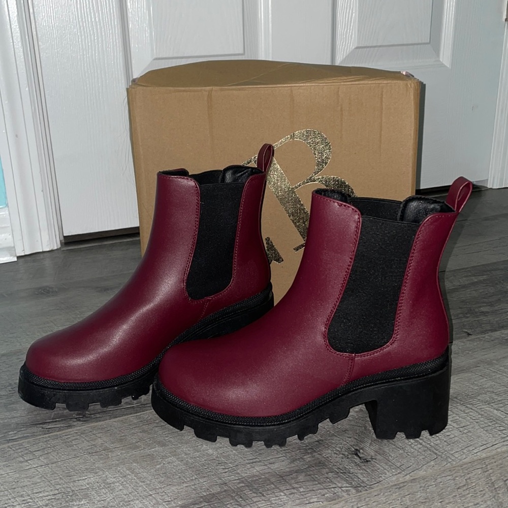 NIB Red Boots Size 7